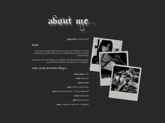aboutme screenshot