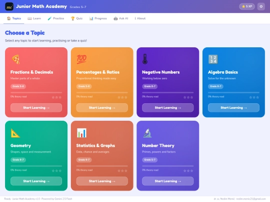 JuniorMathAcademy screenshot