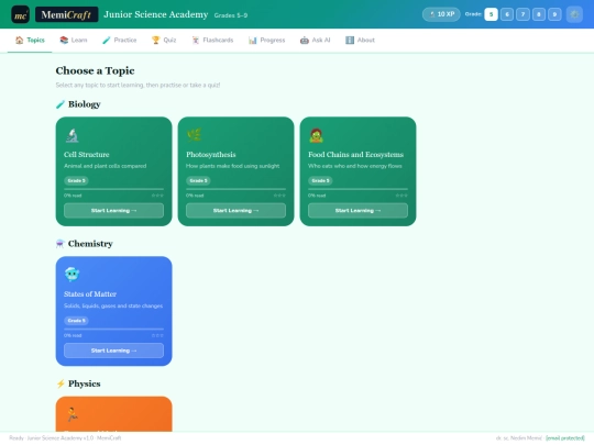 JuniorScienceAcademy screenshot