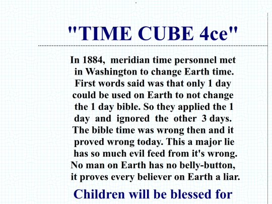 timecube screenshot
