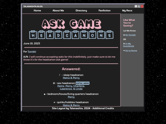 Website screenshot
