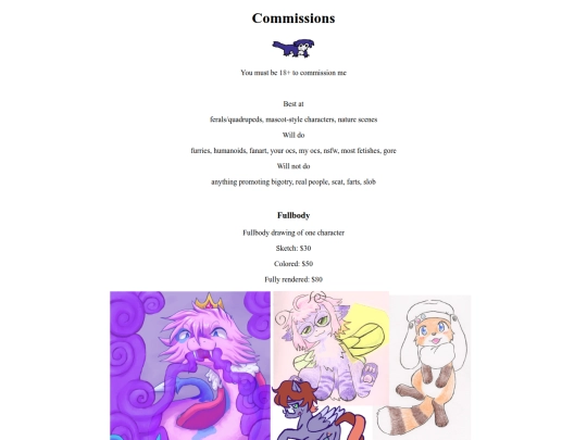 commissions screenshot