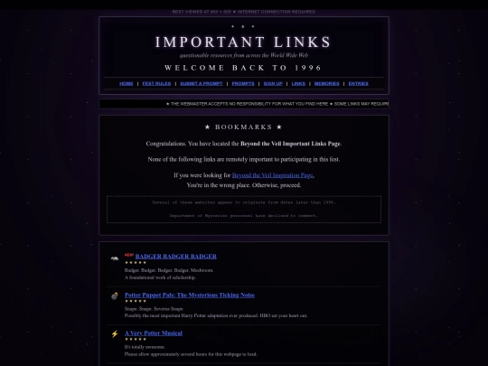 links screenshot