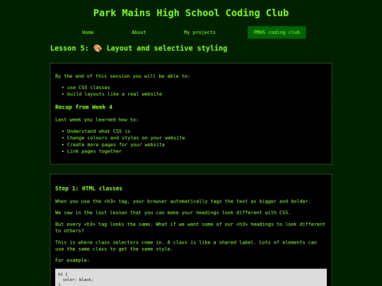 pmhs/lesson5 screenshot
