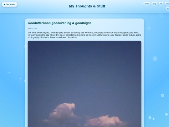Blog screenshot