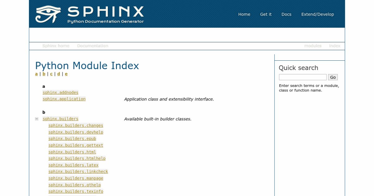 Python Module Index — Sphinx 1.2.3 Documentation