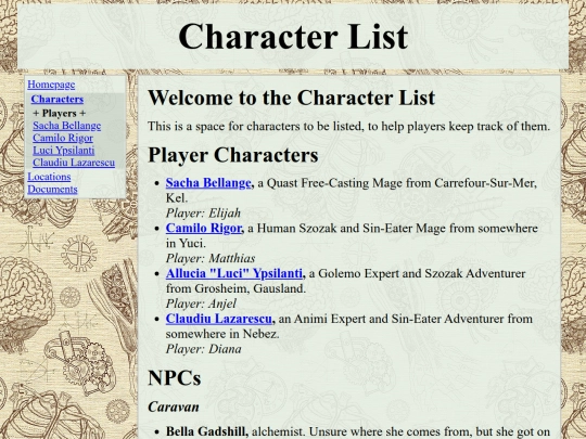 charlist screenshot
