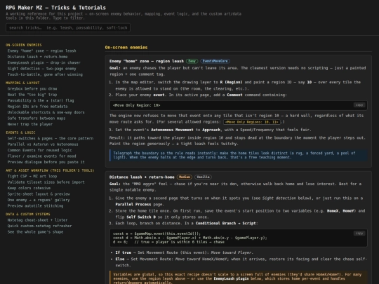 html helpers/rpgmaker-tricks screenshot