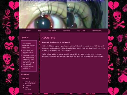 aboutme screenshot