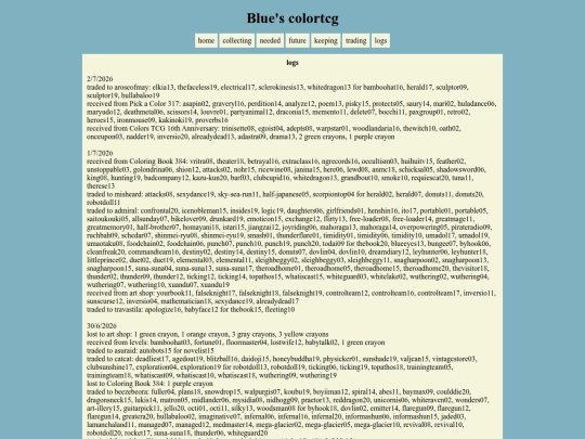 log screenshot