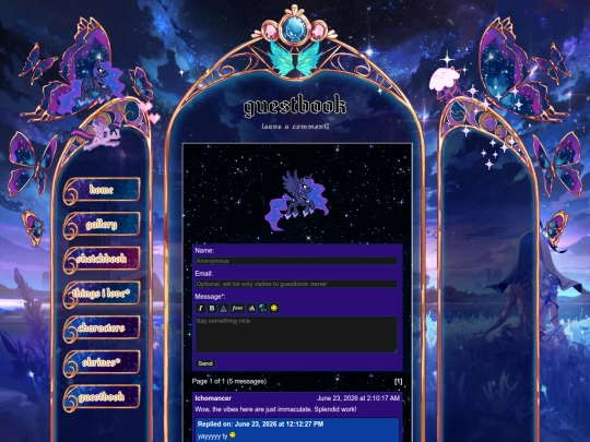 guestbook screenshot
