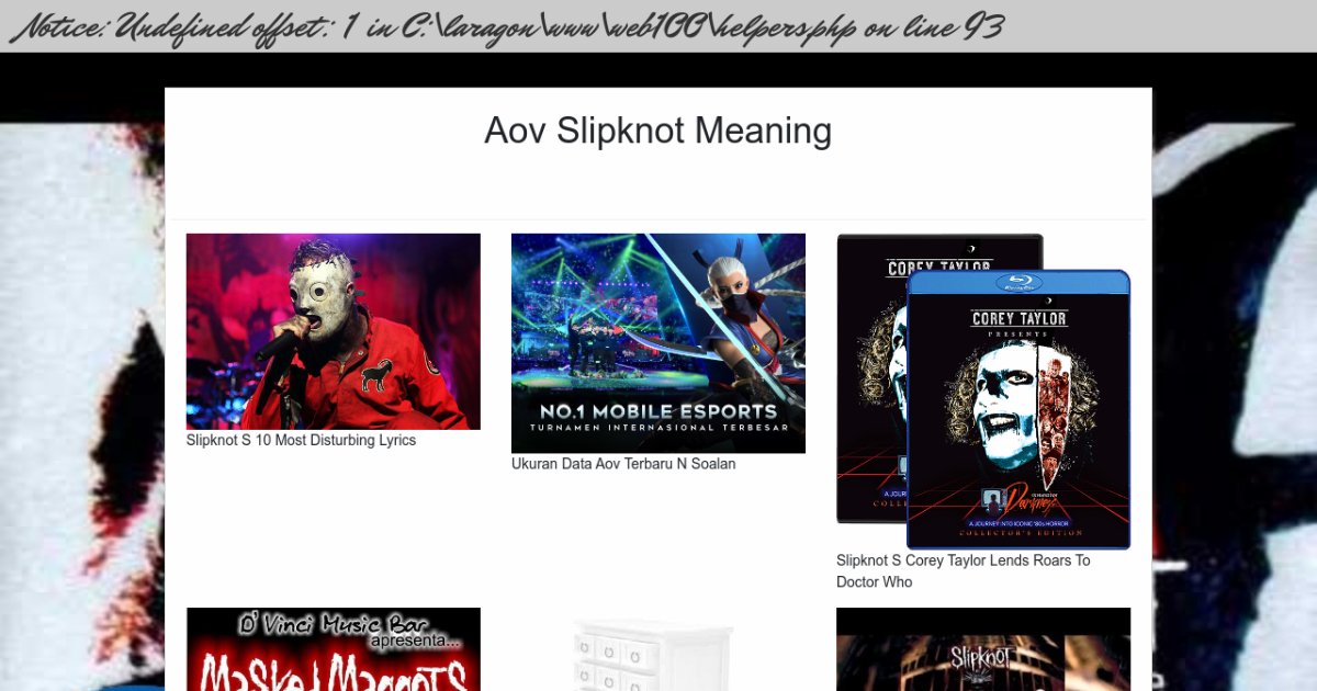Aov Slipknot Meaning