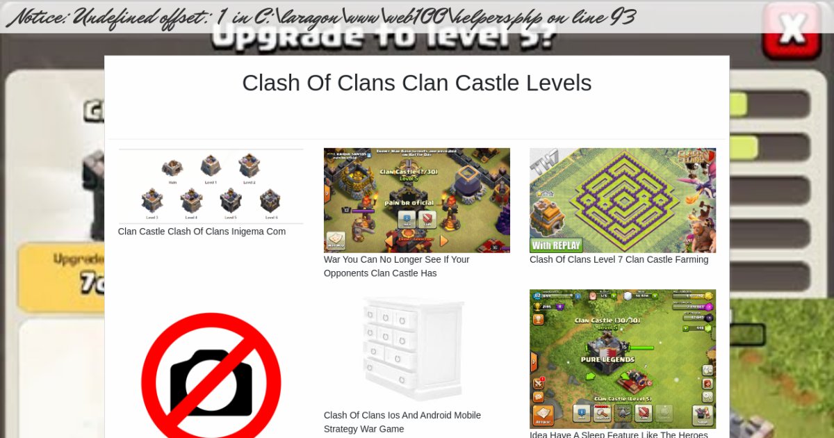 Clash Of Clans Clan Castle Levels 4480