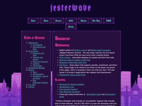 projects/resources screenshot