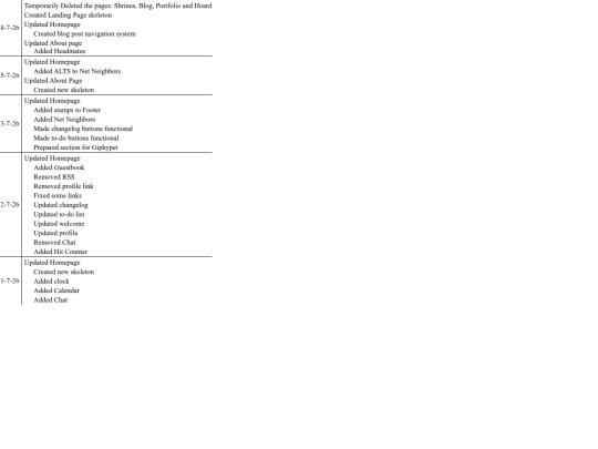 changelog screenshot