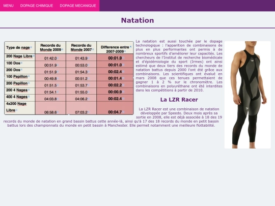mecanique/natation screenshot