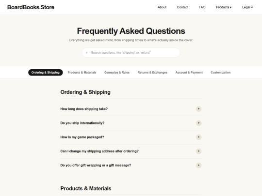 BoardBooks/faq screenshot
