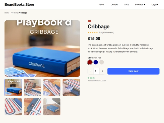 BoardBooks/products/cribbage screenshot