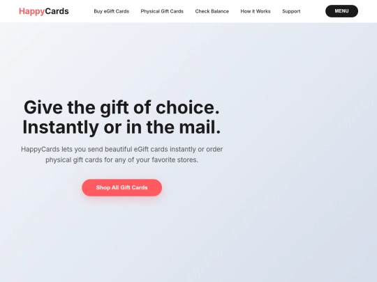 Giftcards screenshot