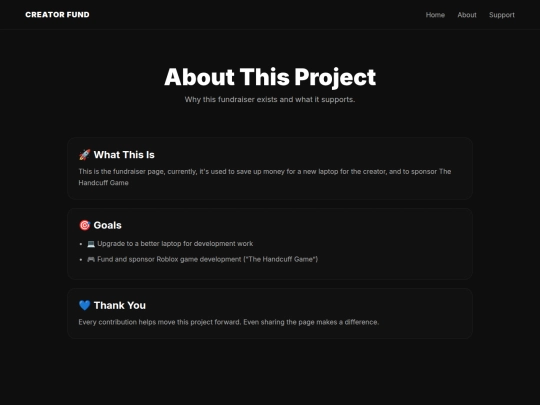 fundraiser/about screenshot
