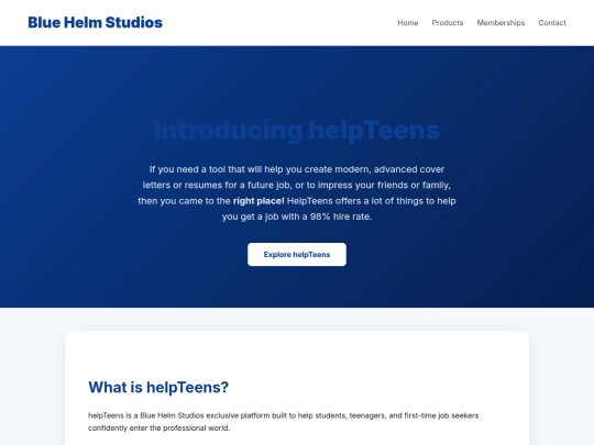 helpTeens/information screenshot