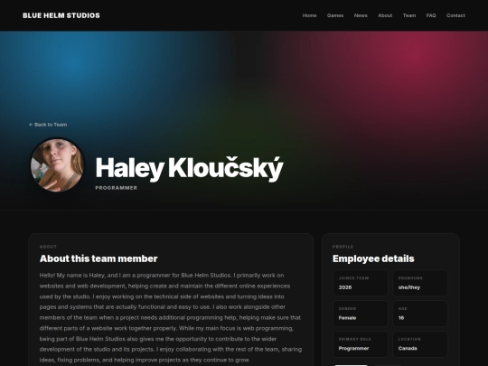 team/haley screenshot