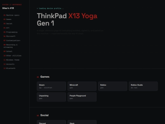 thinkpad-dashboard screenshot