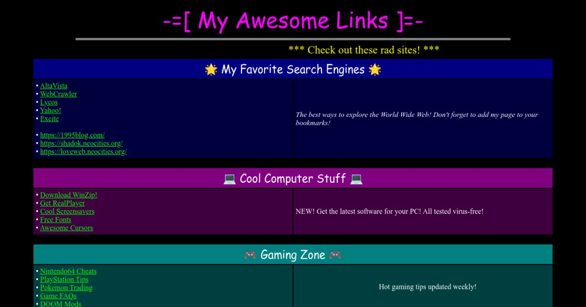 My Cool Links Page!