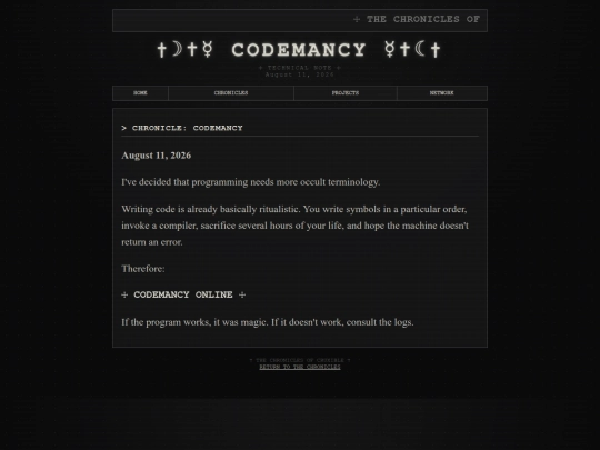 chronicles/codemancy screenshot