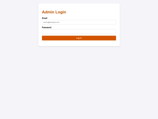 admin screenshot