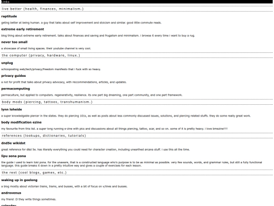 library/links screenshot