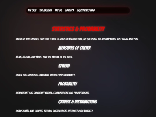 Statistics screenshot