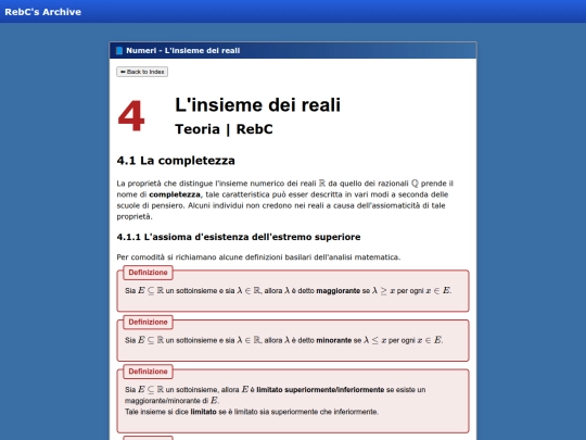 Bozzetti analitici/Numeri/reali screenshot