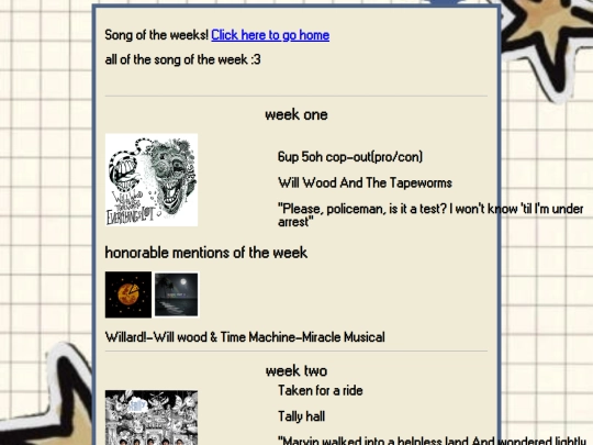 songoftheweek screenshot