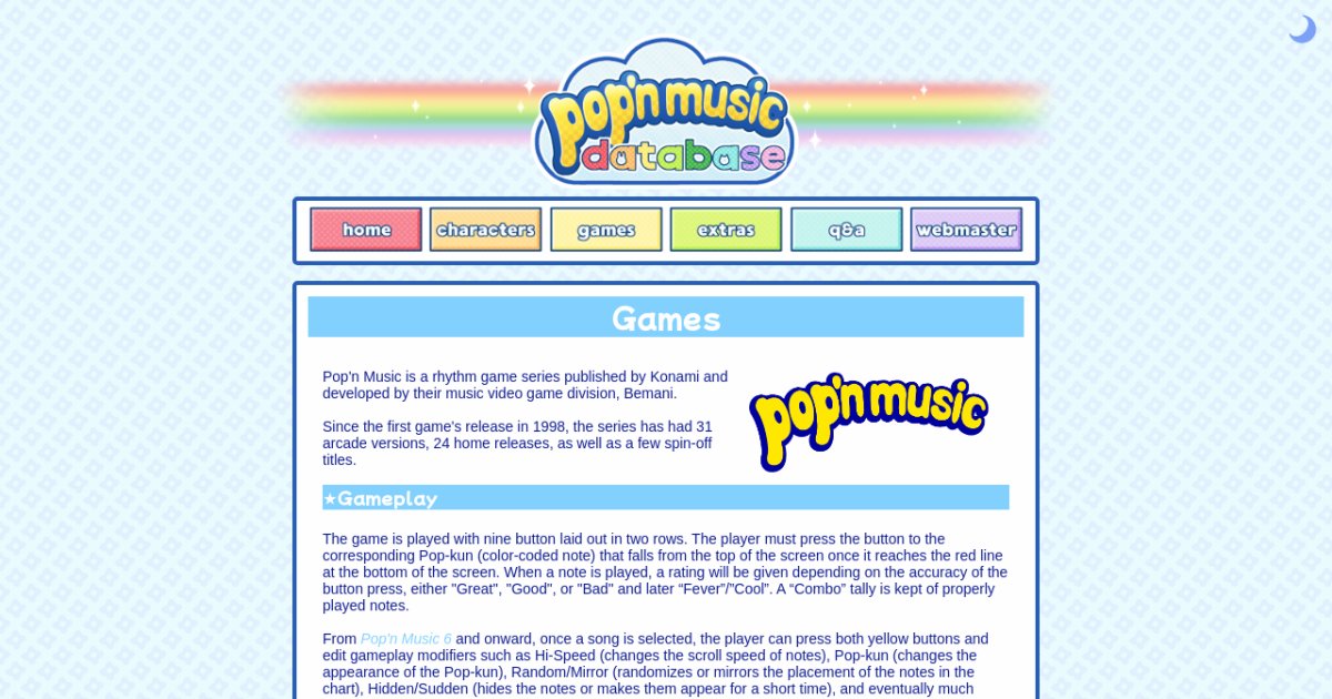 Games — Pop'n Music Database