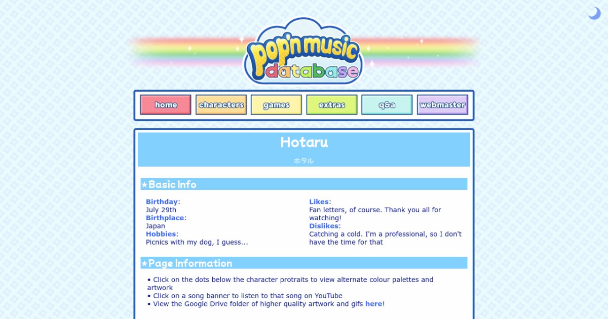 Hotaru — Pop'n Music Database