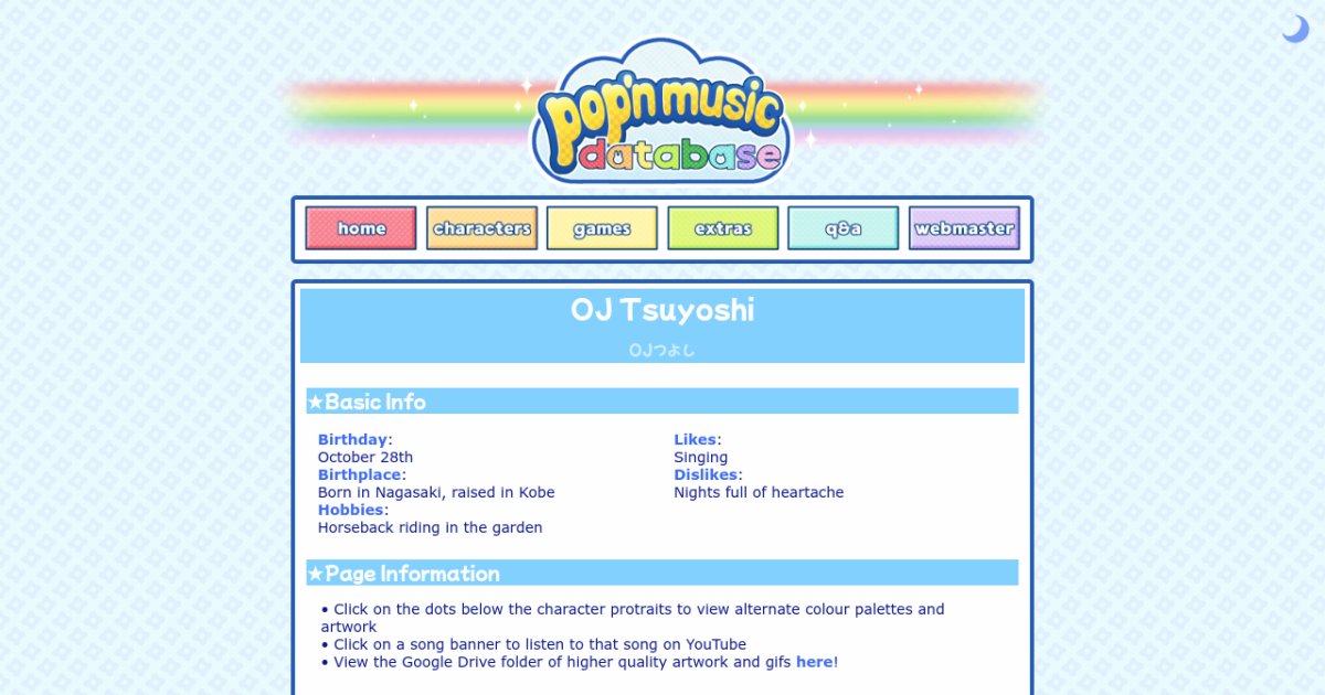 OJ Tsuyoshi — Pop'n Music Database