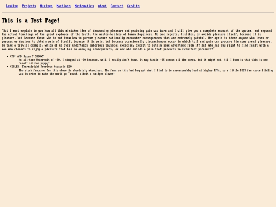 testpage screenshot
