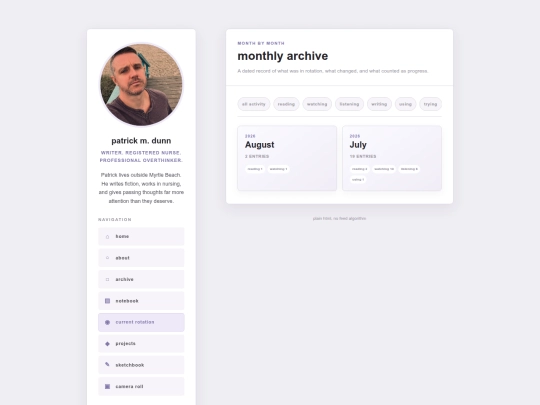 tracker/archive screenshot
