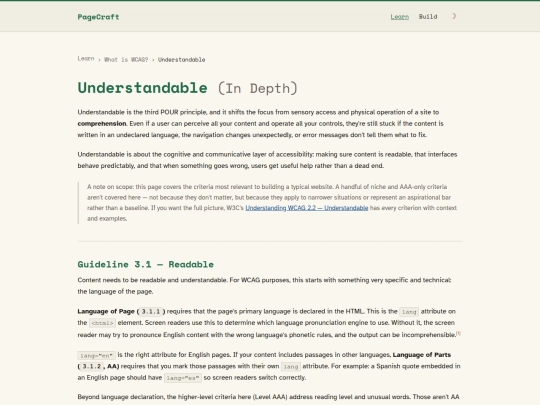 learn/understandable screenshot
