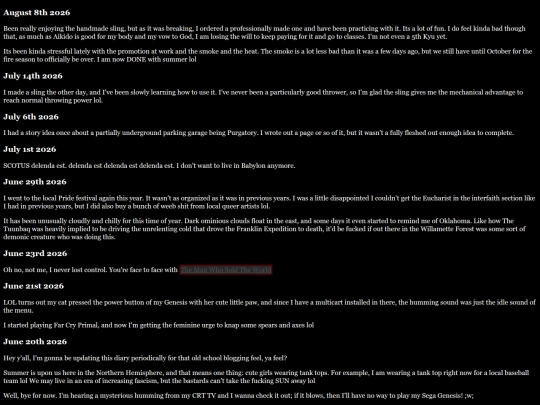 diary screenshot