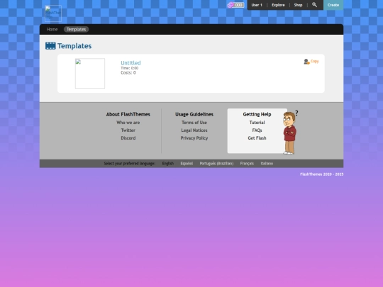 templates screenshot