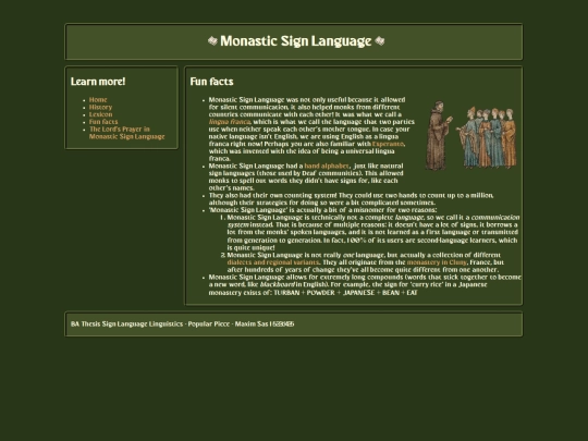 factspage screenshot