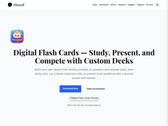 digitalflashcards screenshot
