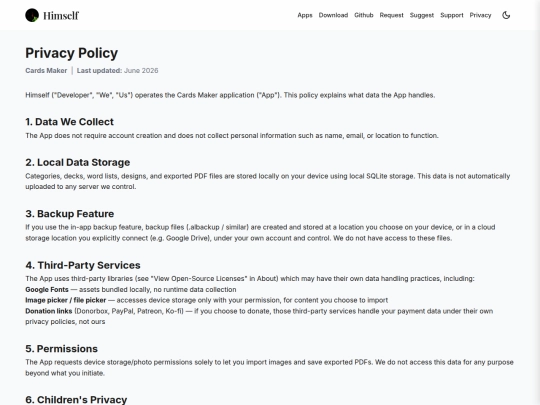 privacy/cardsmaker screenshot