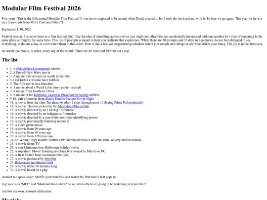 ModularFilmFestival2026 screenshot