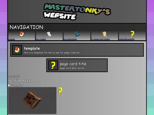 template screenshot