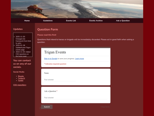 Website screenshot