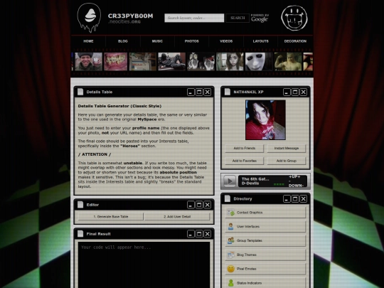 Website screenshot