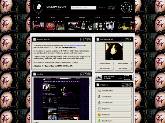 layouts/user-interfaces/code/Gothic screenshot